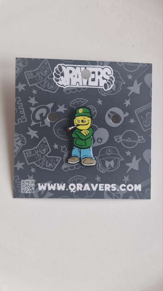 Qravers Man Enamel Pin