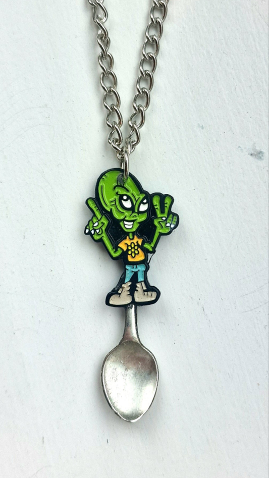 We Come In Peace Jamcee Alien Spoon Necklace