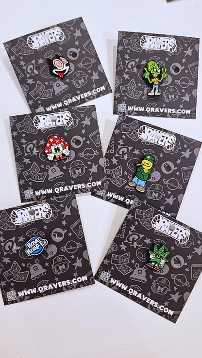 Qravers Man Enamel Pin