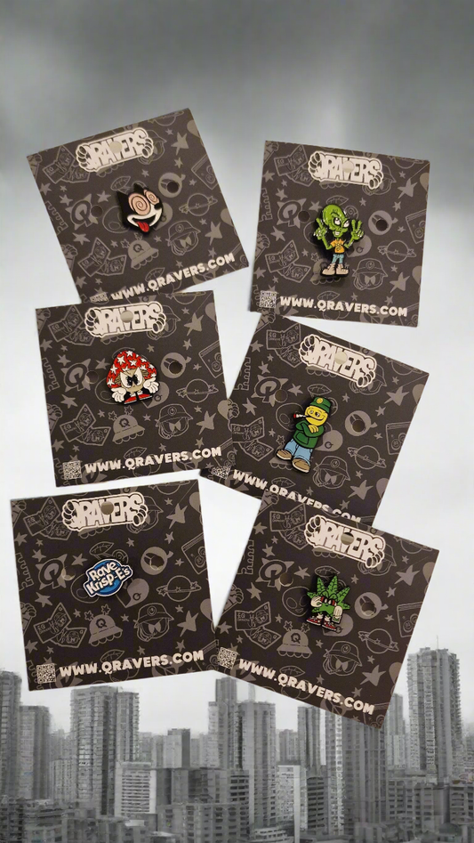 Qravers Man Enamel Pin