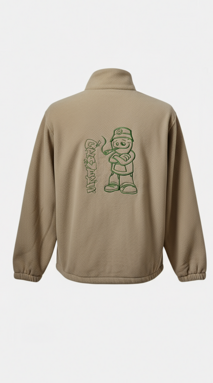 Beige fleece jacket - ghost mannequin back