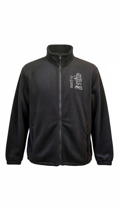 Black fleece jacket - improved realistic front view