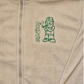 Qravers Man Embroidered Fleece Jacket Beige Green