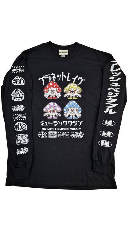 Super Magic T-shirt met lange mouwen, zwart