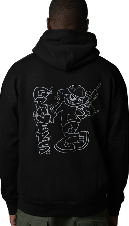Qravers Man Black Hoody