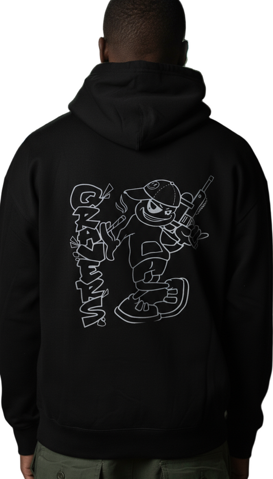 Qravers Man Black Hoody