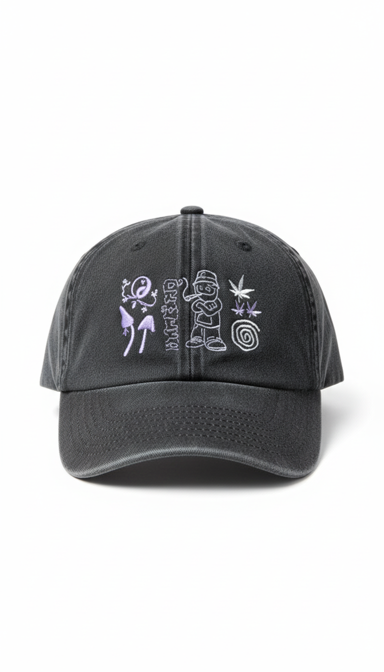 Rave Festival Cap Black - Face On