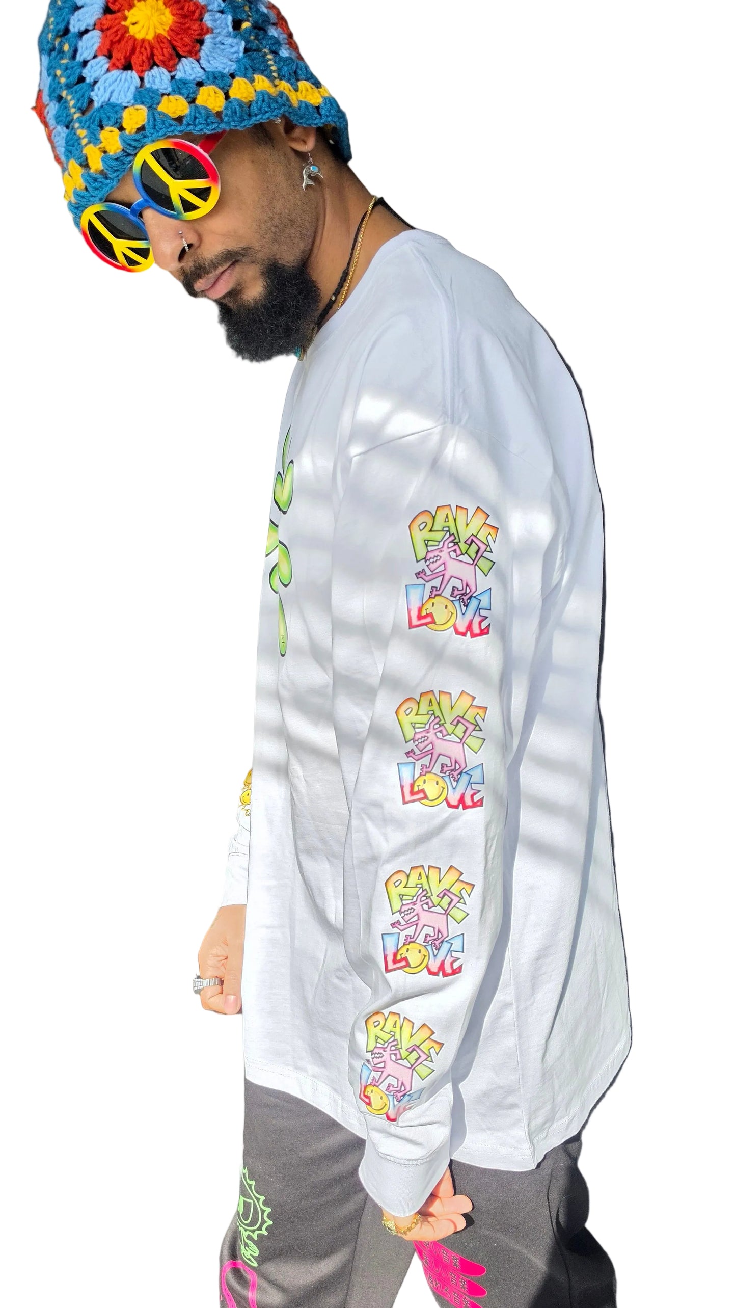 Rave Love R.T. Long Sleeve Tee White