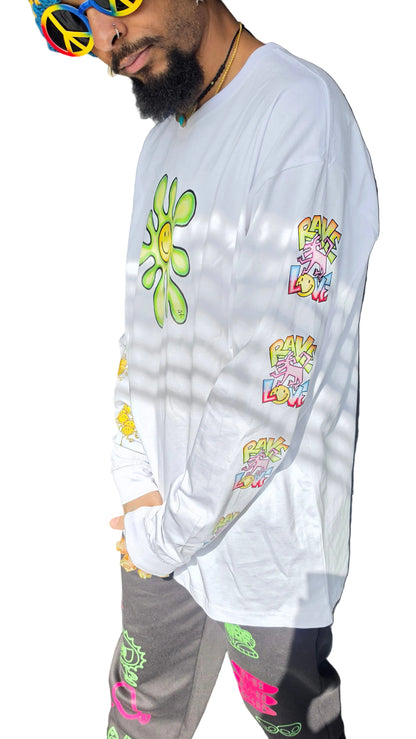 Rave Love R.T. Long Sleeve Tee White
