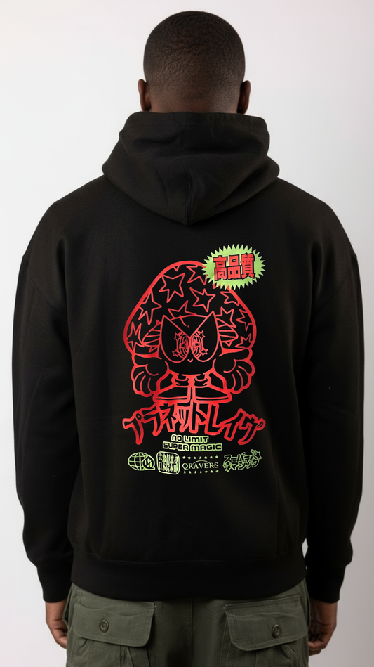 SunChome Super Magic Mushroom Hoodie Black