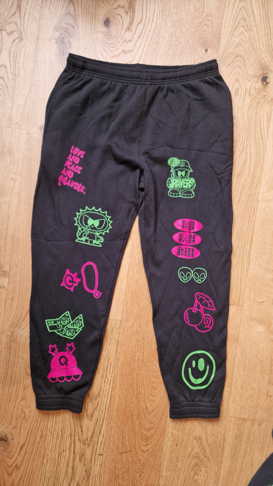 Sunchome Zine Joggers Neon Grün Lila