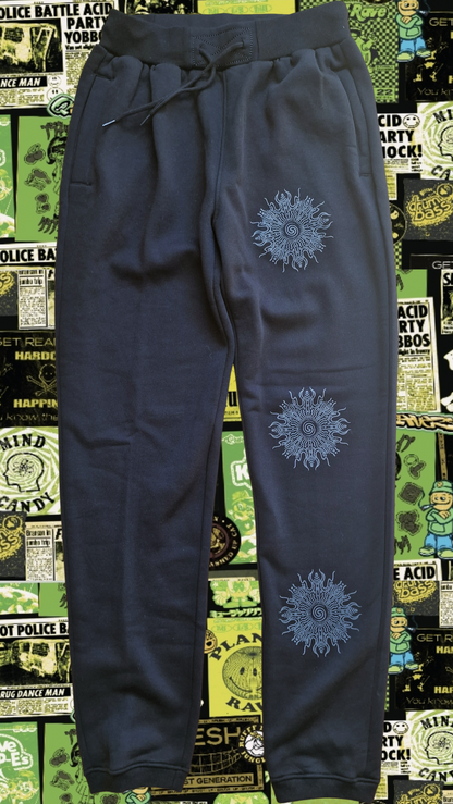Bass Dragon Triple Print Joggers Black