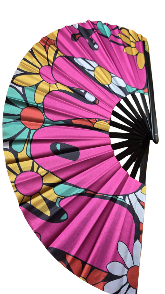 Giant Bamboo Clack Fan – LOVE Rave Design | Festival Accessory