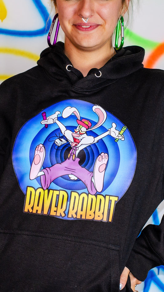 Raver Rabbit  Hoody Black