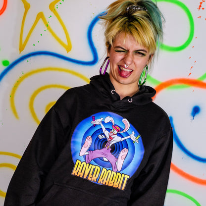 Raver Rabbit Hoody Zwart