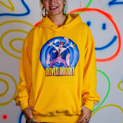 Raver Rabbit Gold Kapuzenpullover