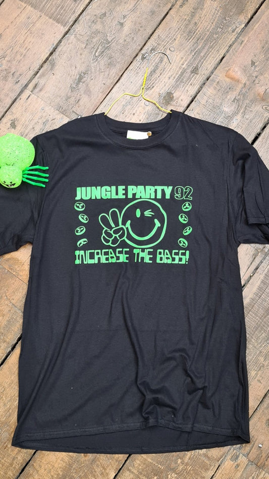 Jungle Party 92 Green Short Sleeve Tee Black
