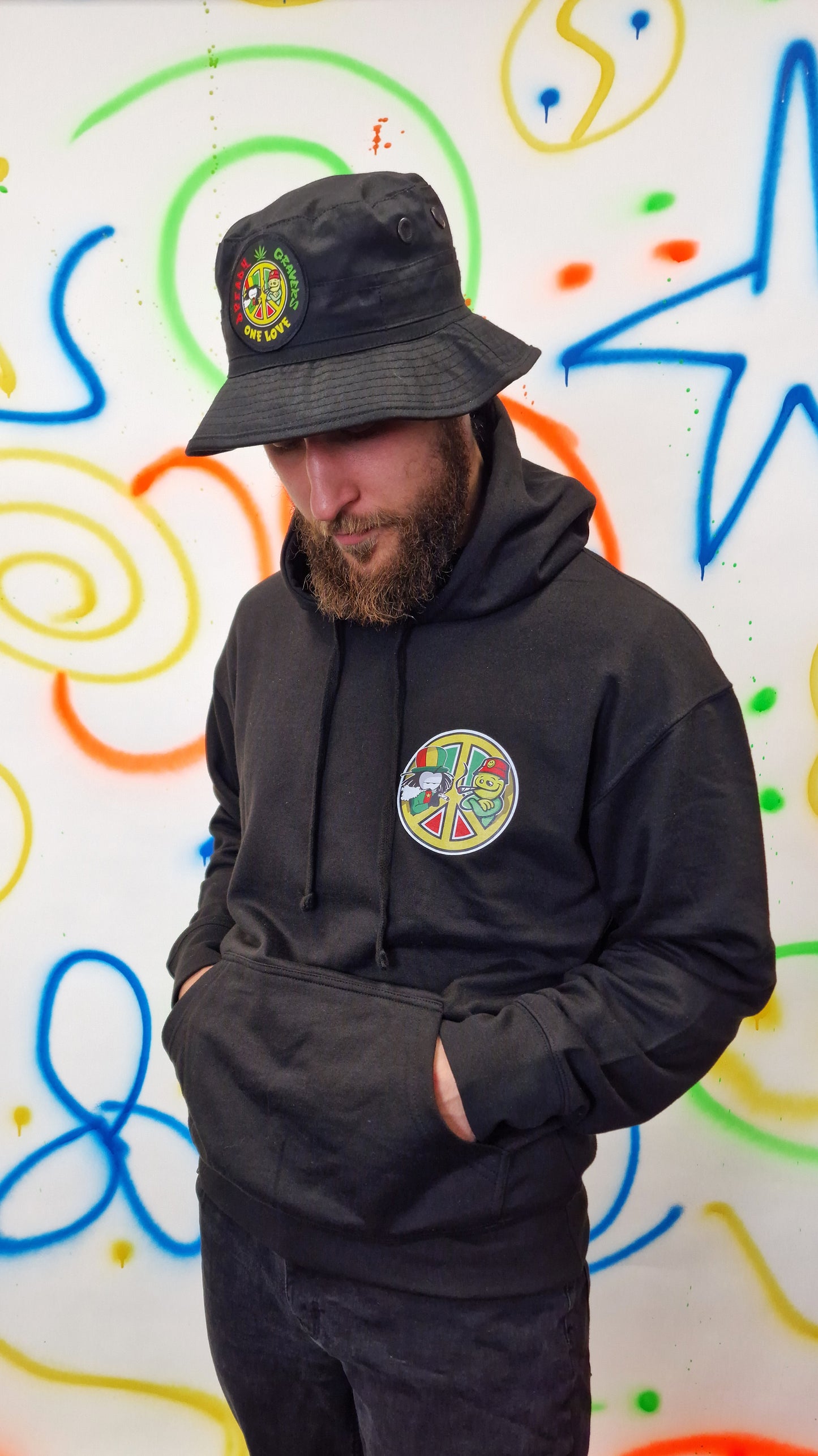 Dready One Love Patch Cargo Hat Black