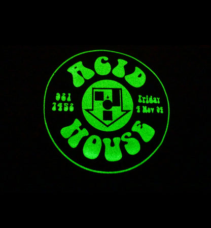 Acid House Glow In The Dark Short Sleeve Tee Black