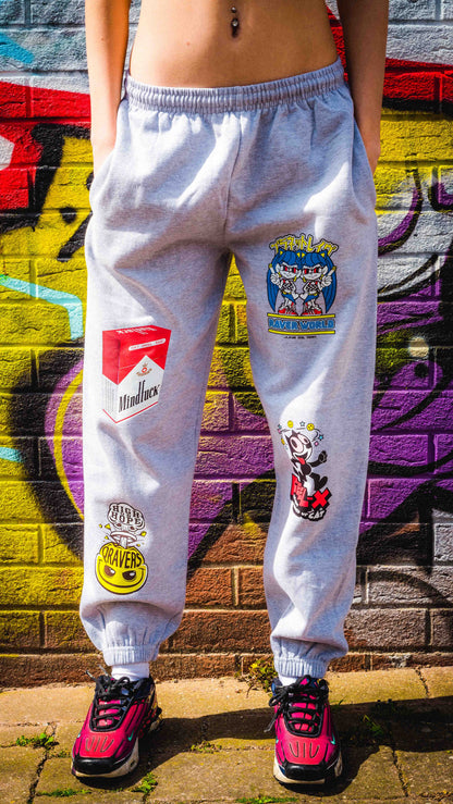 4 Print Qravers Joggers Grau
