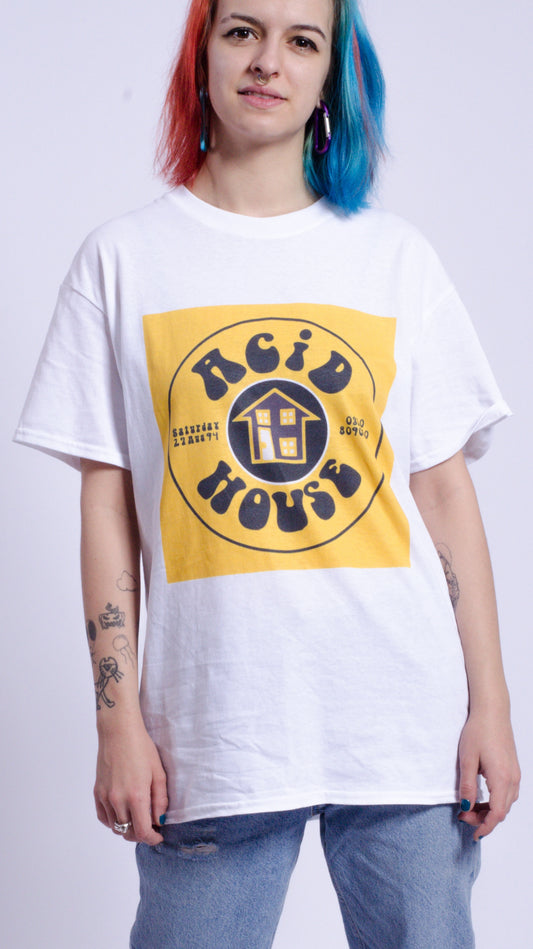 Acid House Kurzarm-T-Shirt Weiß