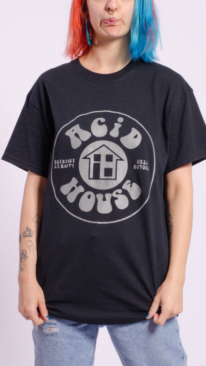 Acid House Glow In The Dark Short Sleeve Tee Black