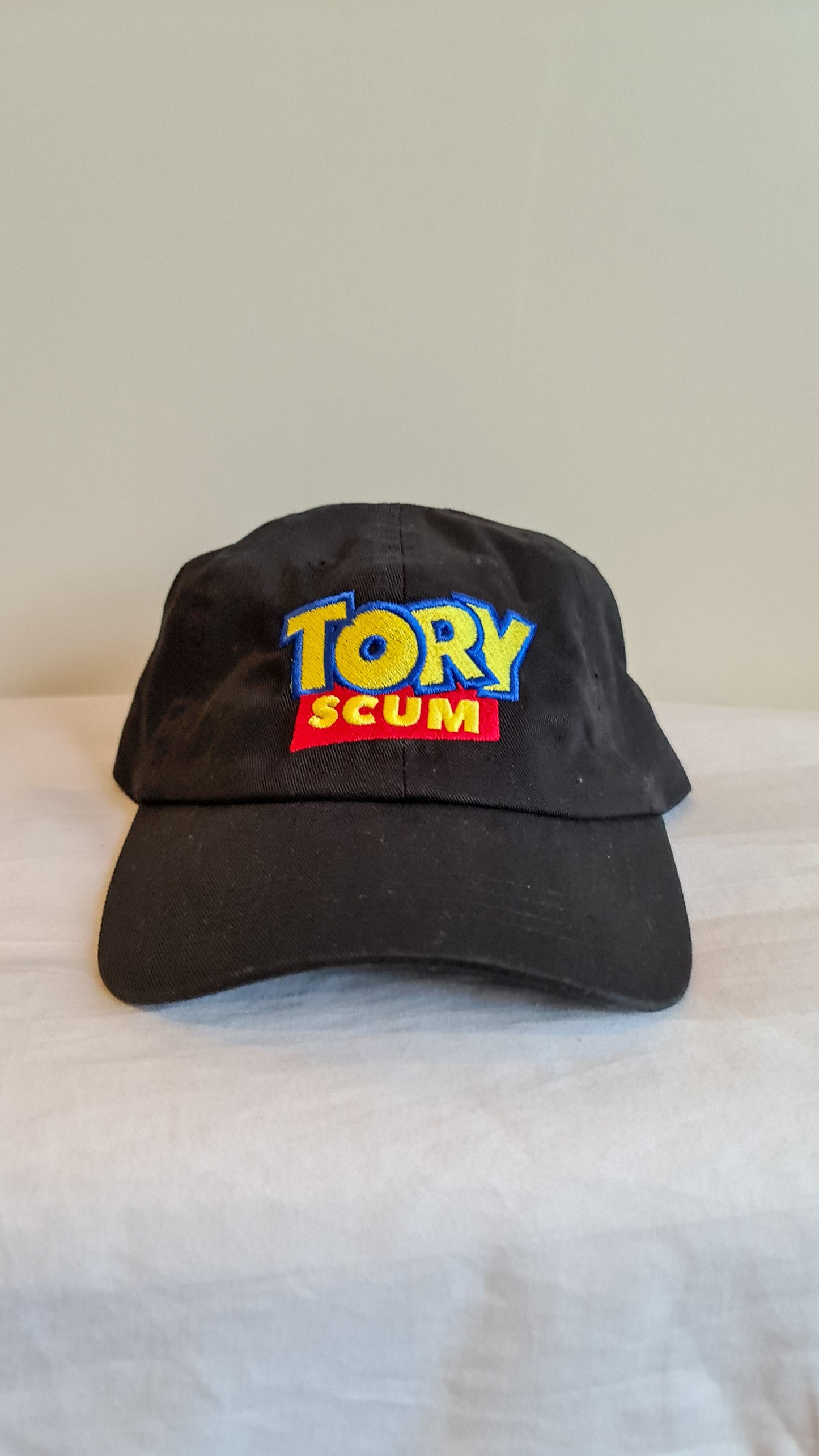 Tory Scum low profile dad cap in black