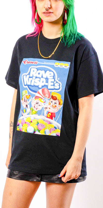 Rave Krispes Kurzarm-T-Shirt Schwarz