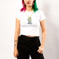 Qravers Man Cropped Tee White