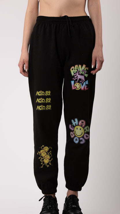 4 Print RT Joggingbroek Zwart