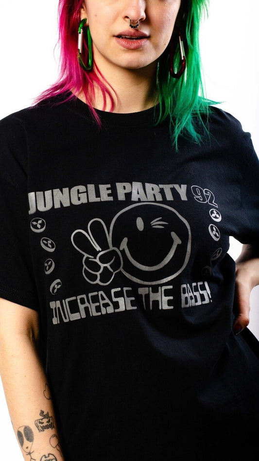 Jungle Party 92 Glow In The Dark Short Sleeve Tee Black