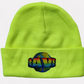 Rave Patch Beanie Hat Neon Green